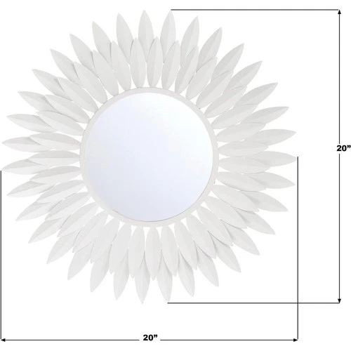 Crystorama BRH-M520-MT Broche 20 X 20 inch Matte White Mirror - Picture 7 of 7