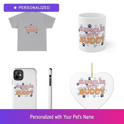 Custom Shih Tzu Paw Print Gift Set Shirt Mug Phone Case Ornament Personalized
