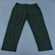 Athleta Brooklyn Mid Rise Ankle Utility Pants Womens 16 Green Pull On Running
