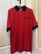 Captain Morgan Spiced Rum Embroidered Golf Shirt Polo Red Large NEW