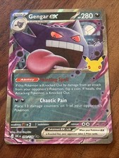 Pokemon TCG Gengar ex 090/128 Me: 30° Celebrazione Doppia Carta Rara NM