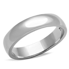 Women's Ring Band, Stainless Steel, Plain Band, Polished Finish, Everyday Wear