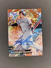 2017 Topps High Tek - Tyler Austin #HT-TA Orange Magma Diffractor Autographs /25