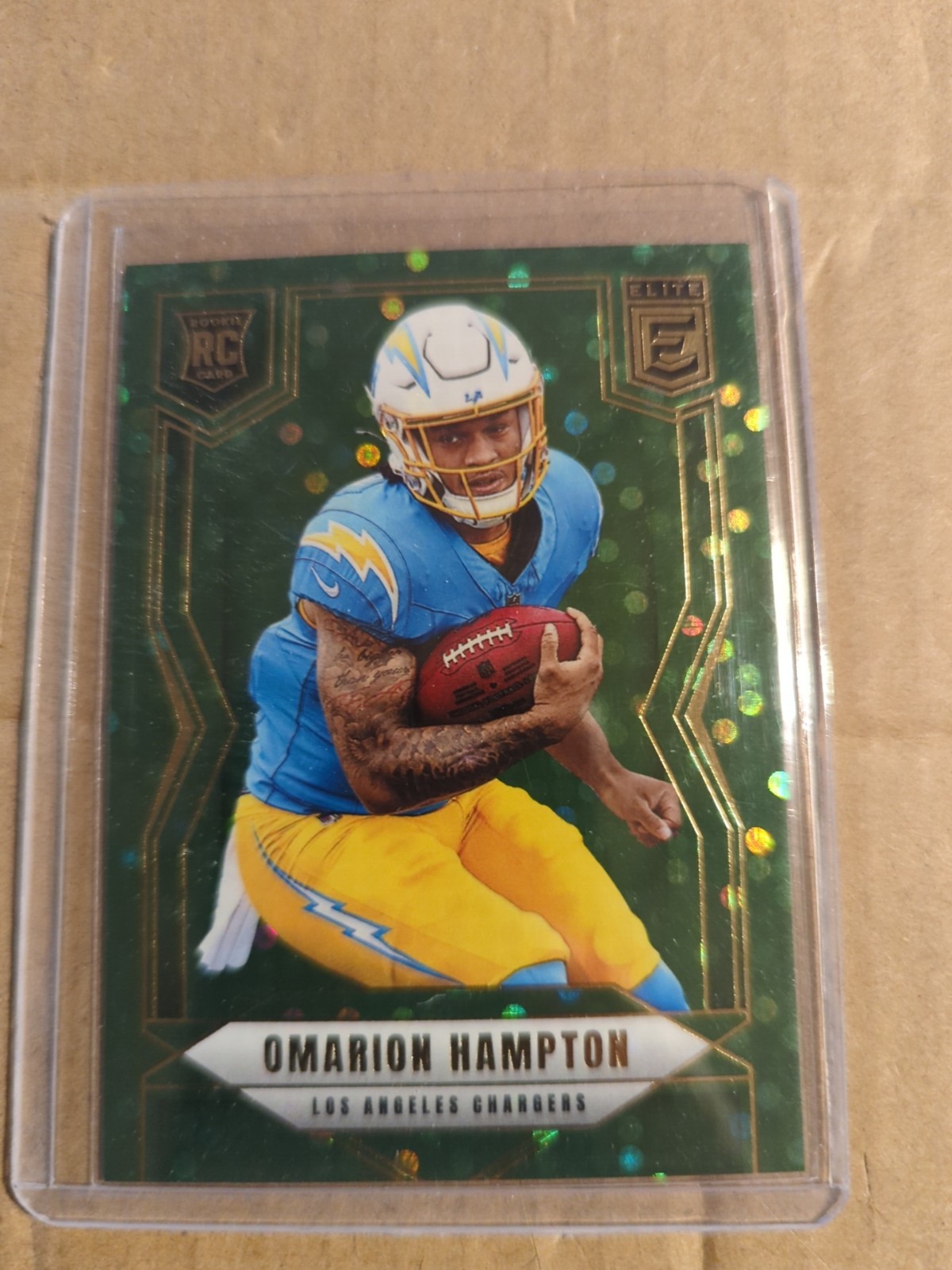 2025 Panini Donruss Elite - Rookies Omarion Hampton #132 Green Disco (RC)