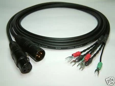 2 Adaptor cables 3' Lug to XLR for UREI LA2A LA3A 1176