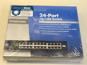 NEW SEALED Cisco/Linksys Business Series SR224 24-Ports 10/100Mbps Commutateur