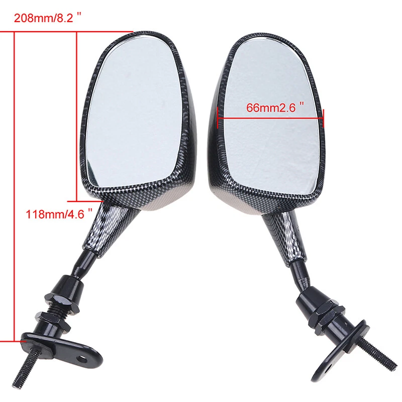 Espejo retrovisor LED universal brillante para motocicleta scooter Foto 2 de 4