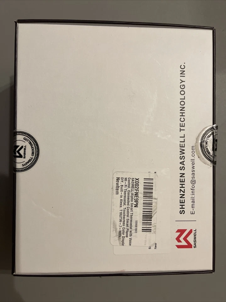 SASWELL Alpha Smart Thermostat with Voice Control, Connected Control Smart Ph... - Image 2 of 2