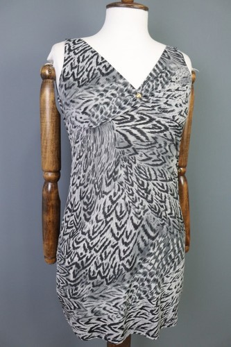 Roberto Cavalli Multicolor Animals Printed Sleeveless Bodycon Short Dress Sz L - Picture 4 of 13