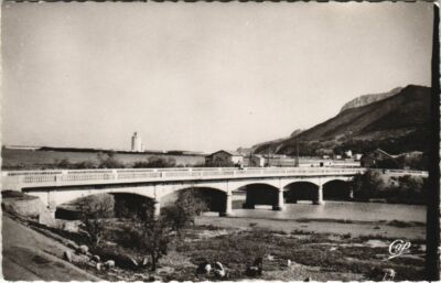 Old postcard AK ALGERIA TENES Bridge over the Oued Allalah and Port View (1089507)