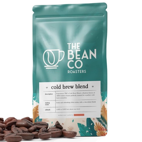 THE BEAN CO Cold Brew Blend (Whole Bean, 500 g) Free Shipping World Wide - 第 1/6 張圖片