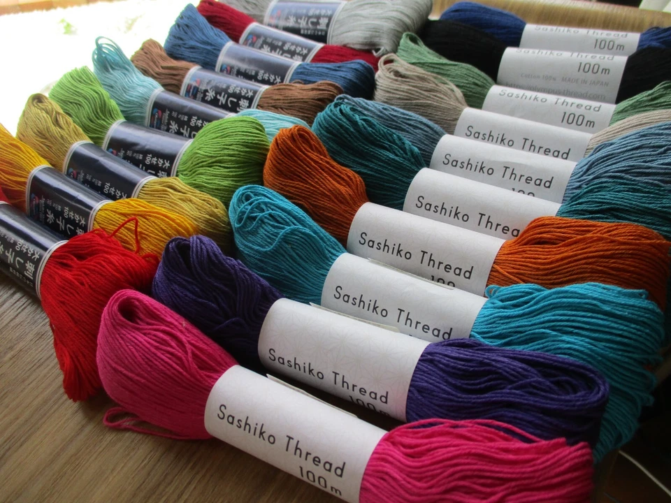 New color JAPANESE Embroidery SASHIKO Olympus Thread 100m COL 101-130 - Image 2 of 4