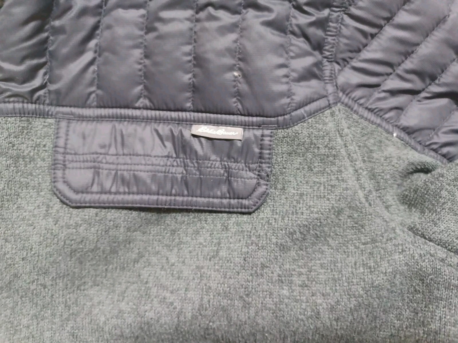 Eddie Bauer Jacket Mens XL Microtherm Hybrid Down Black Dark Gray Slim Fit EUC image 9