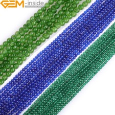 Round Jade Stone Spacer 2mm Tiny Beads For Jewelry Making 15" Assorted Color