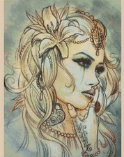 Lady Lily Counted Cross Stitch Chart No. 1-447