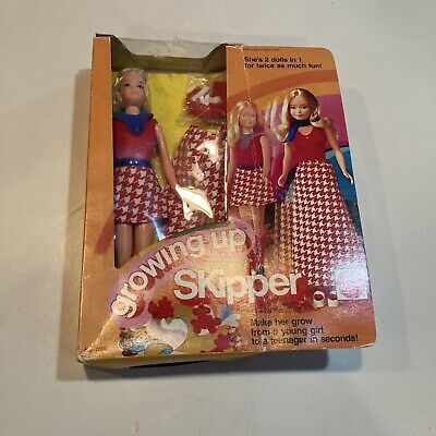 GROWING UP SKIPPER Doll Vintage In Box Unused Original Box And