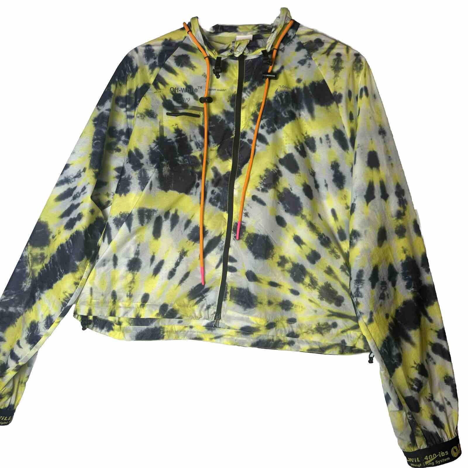 OFF WHITE X NIKE Nike Off White Giacca Donna Piccola Giacca a Vento Cropped Running Full Zip B149