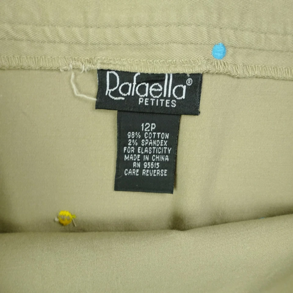 Falda Rafaella Mujer 12 Petite Beige Tostado Lunares Sobre la Rodilla Línea A Foto 4 de 4