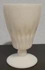 Vintage Hazel Atlas Starlite Milk Glass Footed Ice Tea Goblet