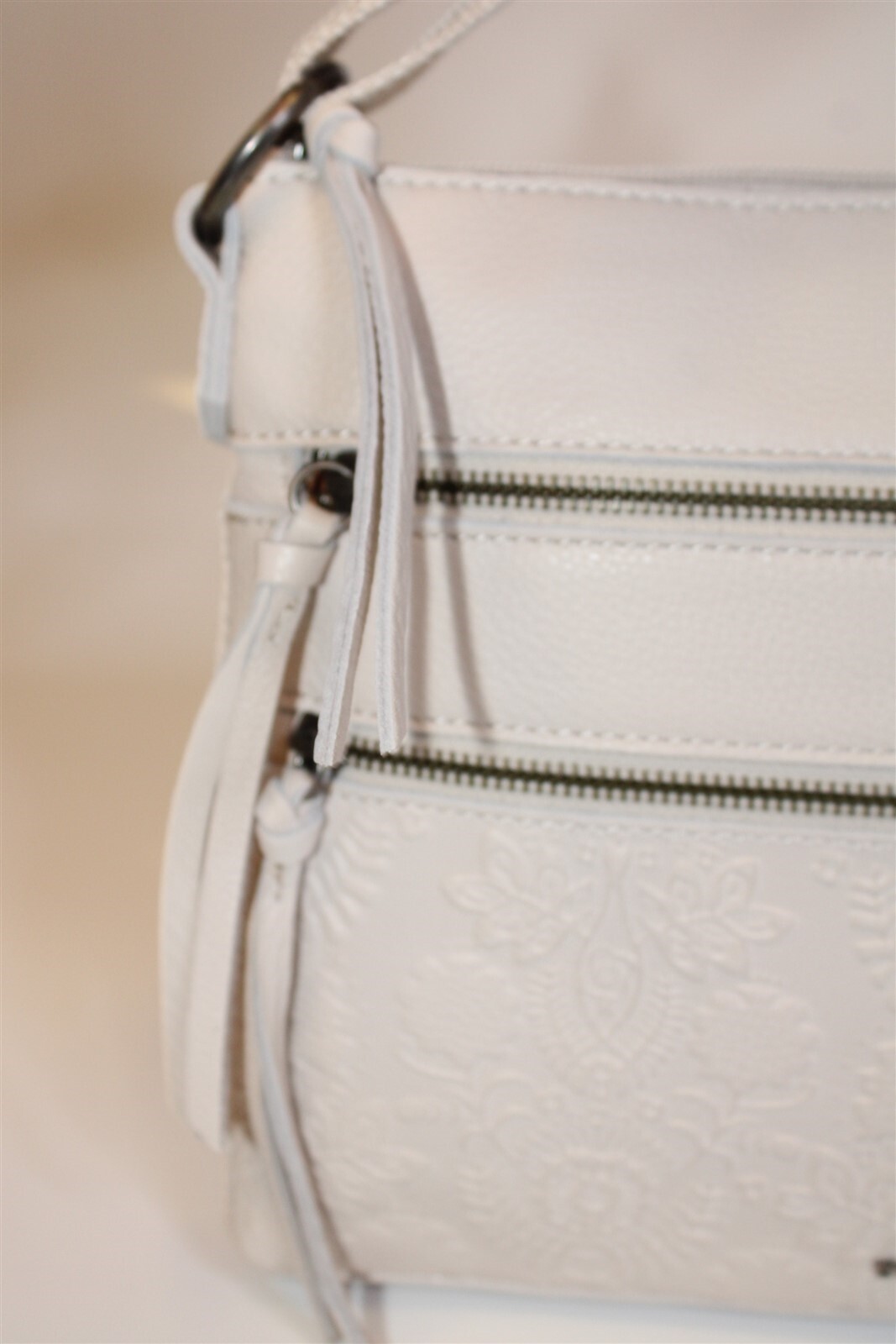 The Sak Reseda NEW Floral Embossed Stone Leather Basic Crossbody Bag