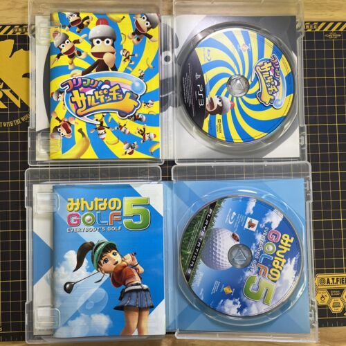Lot 2 PlayStation 3 PS3 Everybody's Golf 5 Ape Escape Japanese W/EN Op Sheet - Picture 3 of 4