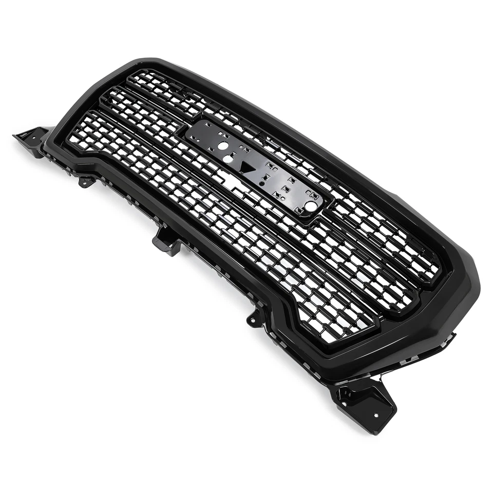 Gloss Black Front Upper Grille ABS Grill For GMC Sierra 1500 Denali 2019-2021 - Image 4 of 4