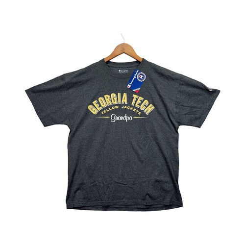 NEW Georgia Tech Yellow Jackets Grandpa Grandfather Champion Gray T Shirt sz L