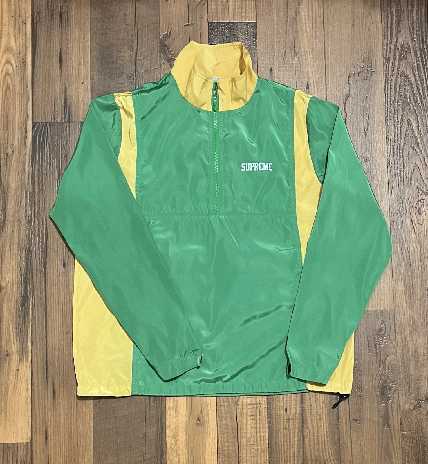 Veste Supreme Quarter Zip vert jaune large