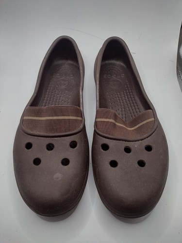 Crocs - Women's Walu Canvas Slip-on Loafer Shoes Black Dark Grey / Oyster Size 7