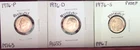 1976-P MINT STATE / 1976-D ALMOST UNC / 1976-S HIGH END PROOF ROOSEVELT DIMES
