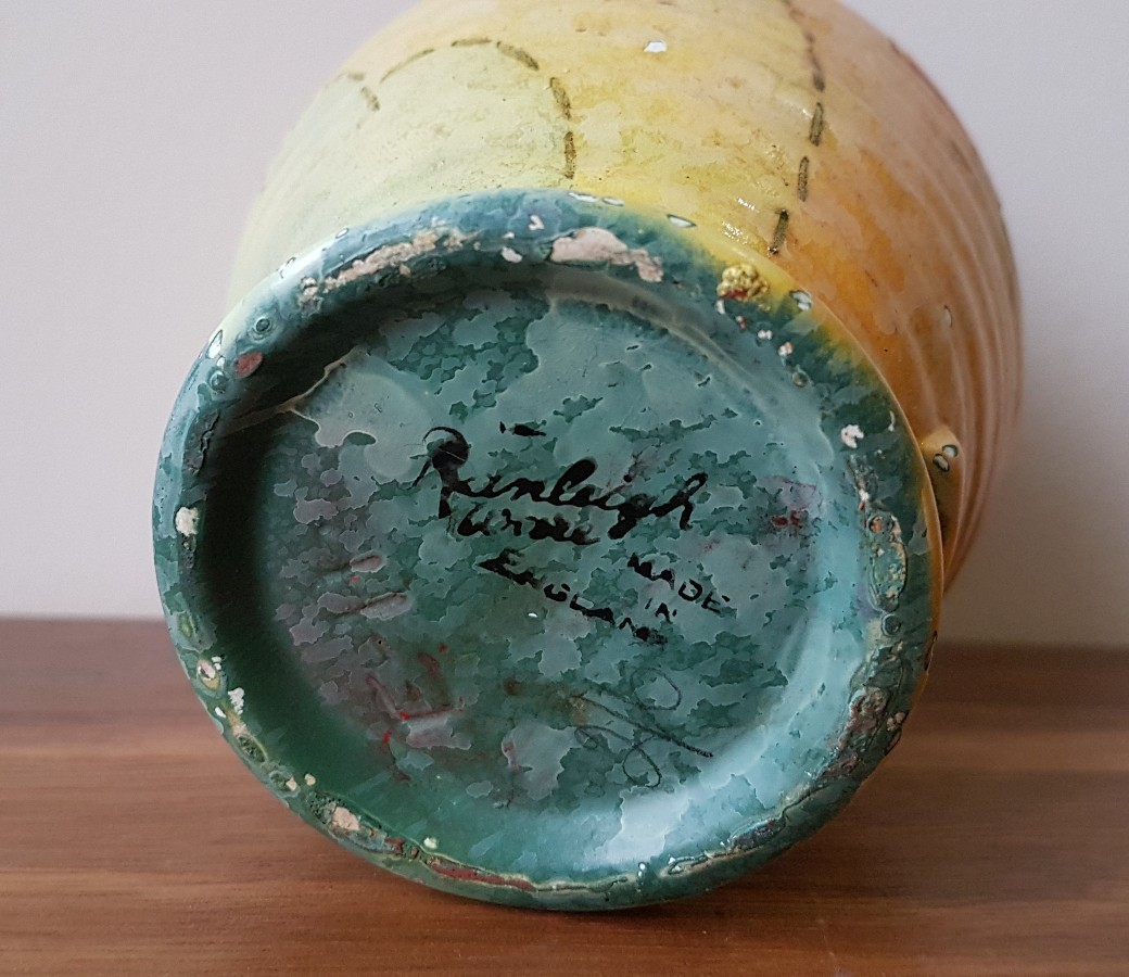 Vintage Ranleigh Ware Enamel Vase Made in England Collectale British