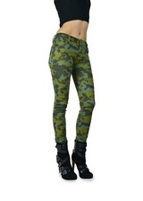 TRIPP NYC GREEN SKULL CAMO JEAN PANTS SKINNY GOTH ROCKSTAR PUNK BIKER SD8251P