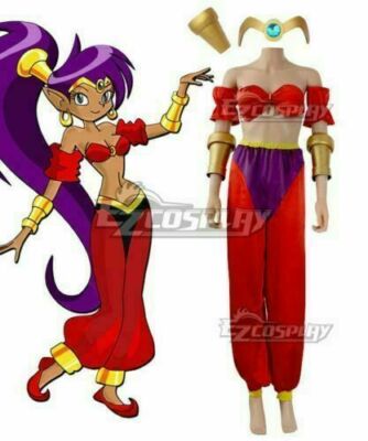 Shantae beautiful red Cosplay Costume Set custom Free shipping