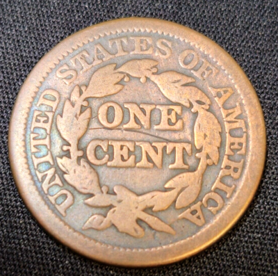 1846 Sm Dt Braided Hair Large Cent - Better Grade - N-1 Variety