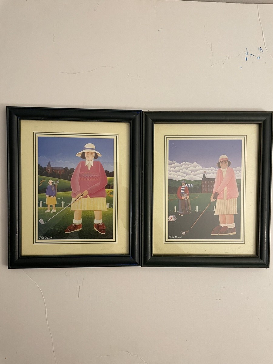1980s【Peter Heard】ピーターハード ヴィンテージ フレームアート Peter Heard Prints 3 Framed Art-Our Sporting Heritage-Soccer