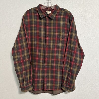 Carbon 2 Cobalt Men's Large Upper Echelon Plaid Shirt Lined Long