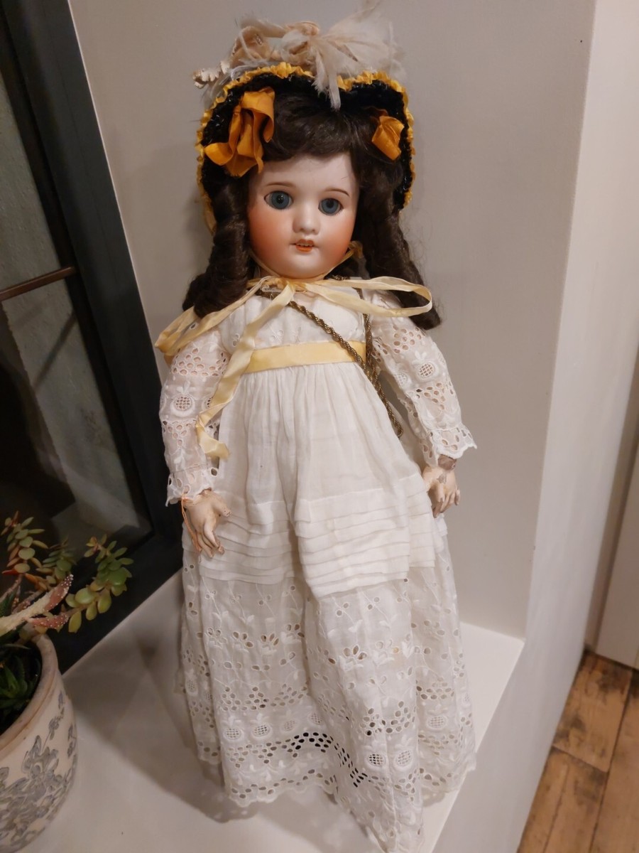 Ancienne Poupée SFBJ 60 T 8, 60 Cm, France 1921, Tête En Biscuit, Collection