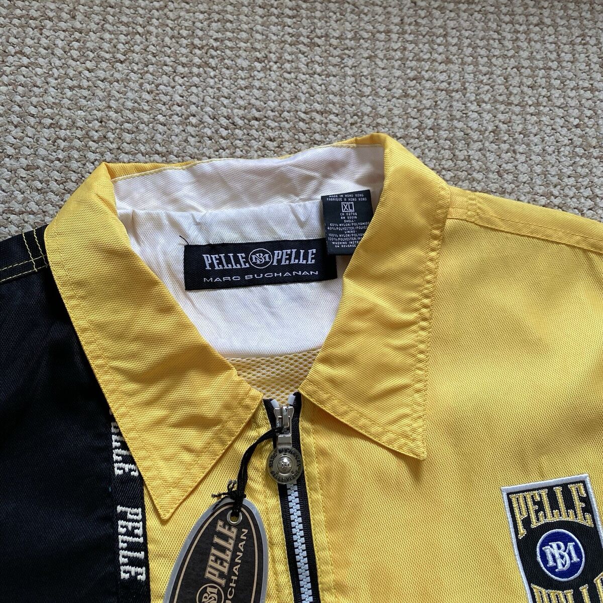 Marc Buchanan Pelle Pelle Vintage 90s Black Yellow Marc Buchanan Pelle Pelle Vintage 90s Black Yellow