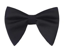 Mens Oversized Satin Silk Bow Tie Solid Color Formal Tuxedo Big Bowtie