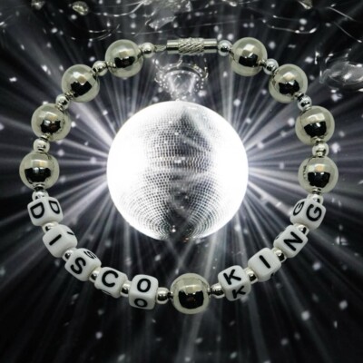 Handgefertigtes DISCO KING ARMBAND Tanz GESCHENKTÜTE beste Tänzerin MUSIK Party TANZEN