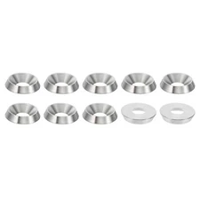 M8 Finish Countersunk Washer, 10Pcs 22Mm Dia. 4.5Mm Tall Solid 304 Stainless Ste