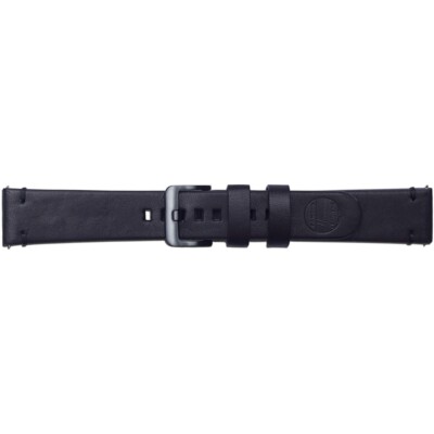 Samsung Essex von Strap Studio Galaxy Watch 20 mm Leder Band Ersatzarmband black