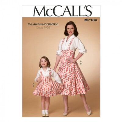 McCalls Nähmuster 7184 Kinder, Frauen SML-MED-LRG-XLG