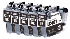 5PK Black Ink compatible with Brother LC401 MFC-J1010DW MFC-J1012DW MFC-J1170DW