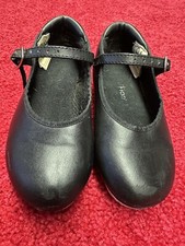 Tap Dance Shoes Black Easy Strap Tap Shoe For Girls And Boys size child 13