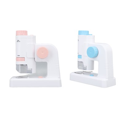 80X 200X Kids Microscope With 12x Slides 2 In 1 LED Lighted High Definition Kit