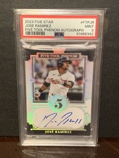 Jose Ramirez 2023 Topps Five Star 5 Tool Phenom Auto 19/25 PSA MINT 9 Cleveland