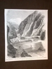 Aden Veduta grande cisterna scavata dai romani e restaurata dagli inglesi Arabia