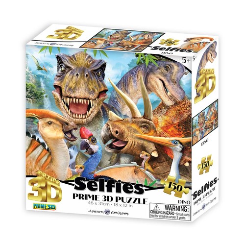 Prime 3d Ltd Dinosaur Selfie 150 Piece Jigsaw Puzzle By Howard Robinson - Picture 2 of 2