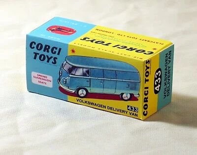 CORGI TOYS 433 volkswagen delivery VAN BOITE REPRO VIDE - Photo 1/2